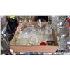 Image 2 : SHELF OF ASSORTED ITEMS INCLUDING; VASES, GLASSES, GONE FISHING SIGN & MORE