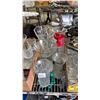 Image 3 : SHELF OF ASSORTED ITEMS INCLUDING; VASES, GLASSES, GONE FISHING SIGN & MORE