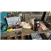 Image 4 : SHELF OF ASSORTED MAKITA DRILL PRESS, MAKITA CORDLESS DRILL, ROTARY TOOL & MORE