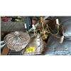 Image 3 : SHELF OF ASSORTED ITEMS INCLUDING; CHANDELIER, CUSHIONS, MUGS & MORE