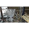 Image 2 : SHELF OF ASSORTED ITEMS INCLUDING; CHANDELIER, GLASS VASE, COLLECTIBLE PLATES & MORE
