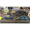Image 4 : SHELF OF ASSORTED HAND TOOLS INCLUDING; SCREWDRIVERS, PLIERS, CABLE SNIPS & MORE