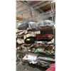 Image 1 : RACK OF ASSORTED LINENS & CUSHIONS (RACK NOT INCLUDED)