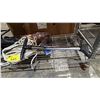 Image 3 : SHELF OF ASSORTED ITEMS INCLUDING; FOLDING CAMPING CHAIR, ROPE, BIKE PUMP & MORE
