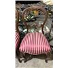Image 2 : 2 VICTORIAN STYLE CHAIRS & WOODEN CHAIR
