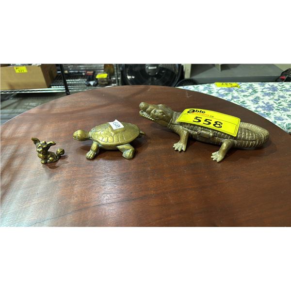 3 ASSORTED BRASS FIGURINES