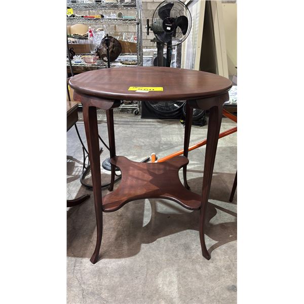 ANTIQUE 2-TIER PARLOUR TABLE 24" X 29"