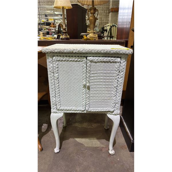 VINTAGE WICKER 2-DOOR CABINET