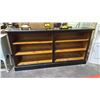 Image 1 : WOOD SHELVING UNIT 72" X 14" X 37"