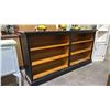 Image 2 : WOOD SHELVING UNIT 72" X 14" X 37"