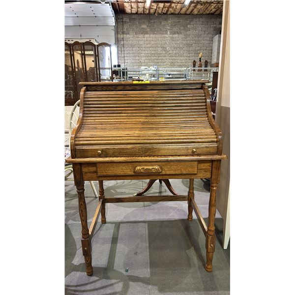 VINTAGE ROLL-TOP SECRETAIRE 32" X 24" X 45"