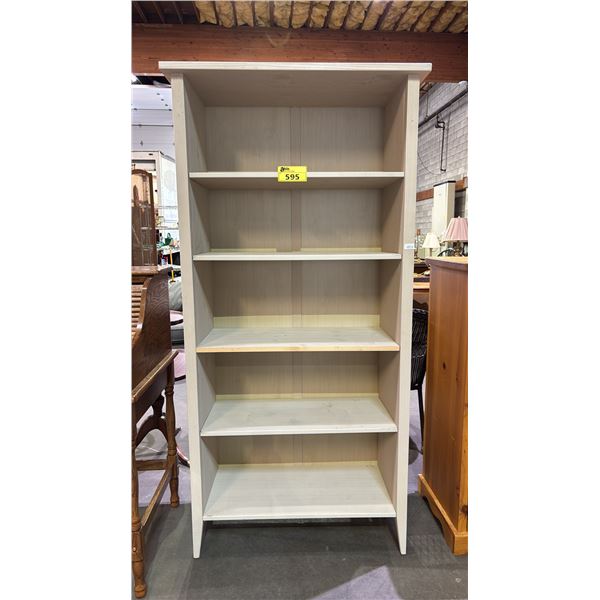 WOOD BOOKSHELF 33" X 15" X 72"