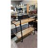 Image 2 : 2-TIER ROLLING SERVICE CART *WOBBLY, MISSING SOME HARDWARE, SOME COSMETIC DAMAGE*