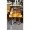 Image 4 : VINTAGE 3-PC WOOD TABLE SET