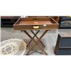 Image 1 : SERVING TRAY WITH FOLDING STAND