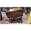 Image 1 : PORTABLE SERVING CART WITH FLIP UP SIDES (2 WHEEL DETACHED, 1 WHEEL BROKEN)