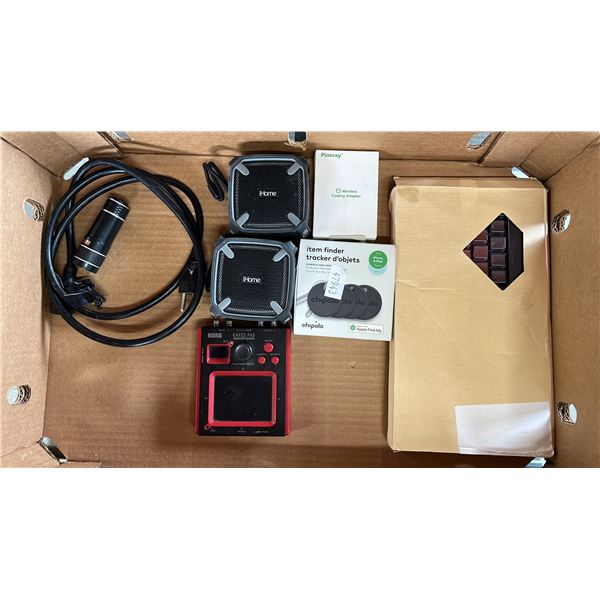 KORG KAOSS PAD, (2) IHOME SPEAKERS, REPLACEMENT KEYBOARD KEYS, WIRELESS CARPLAY ADAPTER & MORE
