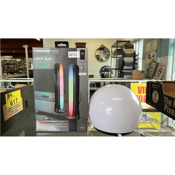 MONSTER ILLUMINESSENCE  ORB+ SMART LIGHT & MONSTER ILLUMINESSENCE LIGHT BAR+