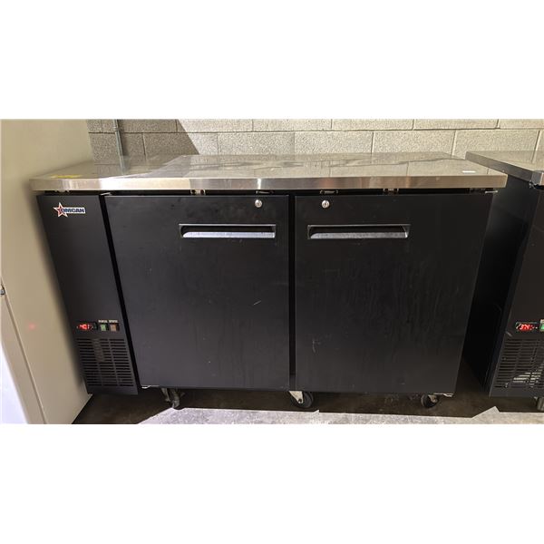 OMCAN UBB-24-60F REFRIGERATED BACK BAR COOLER WITH STAINLESS STEEL TOP 60" X 24" X 41"