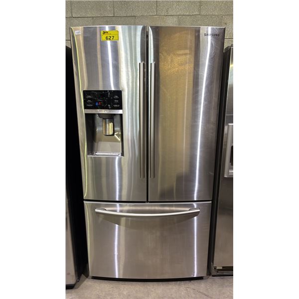 SAMSUNG STAINLESS STEEL FRENCH DOOR FRIDGE WITH ROLLOUT FREEZER & WATER/ICE DISPENSER 36"W