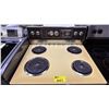 Image 3 : VINTAGE GE GOLDEN YELLOW COIL TOP STOVE & OVEN