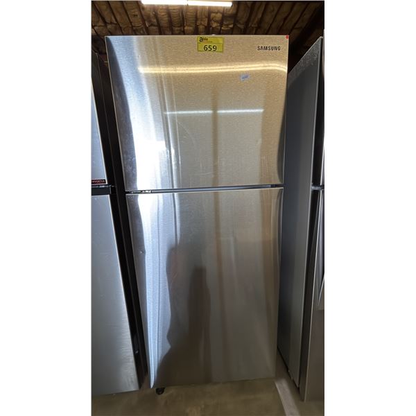 SAMSUNG STAINLESS STEEL SWING OUT FRIDGE 27.5"W