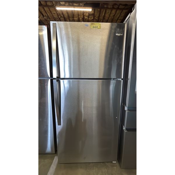 WHIRLPOOL STAINLESS STEEL SWING OUT FRIDGE 29.5"W