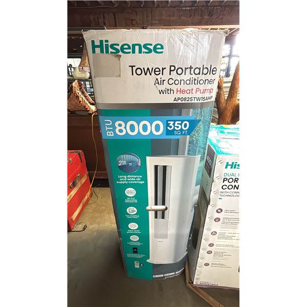 HISENSE 8,000 BTU PORTABLE TOWER AIR CONDITIONER WITH HEAT PUMP