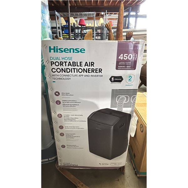 HISENSE 10,000 BTU DUAL HOSE PORTABLE AIR CONDITIONER
