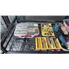 Image 2 : SHELF OF ASSORTED ITEMS INCLUDING; ROTARY TOOLS & ROTARY BIT SETS, DRILL BITS, C-CLAMPS & MORE