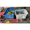 Image 3 : SHELF OF ASSORTED ITEMS INCLUDING; BOLT CUTTERS, LUGGAGE STRAPS, HAMMER & MORE