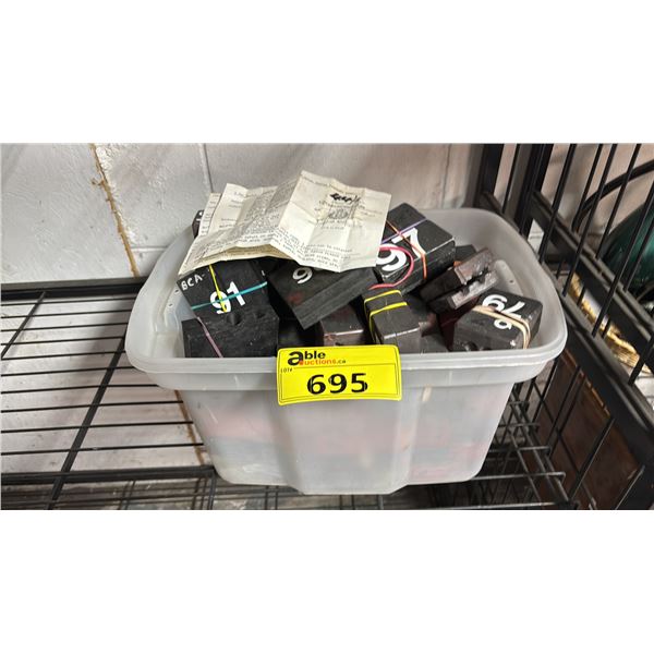 BIN OF ASSORTED INJECTION MOLDS