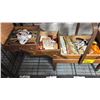 Image 2 : WOOD PULL-OUT BASKET WITH ASSORTED SEWING CONTENTS
