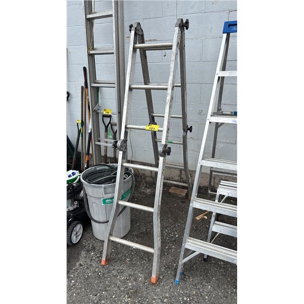 FEATHERLITE 6' ADJUSTABLE ALUMINUM STEP LADDER