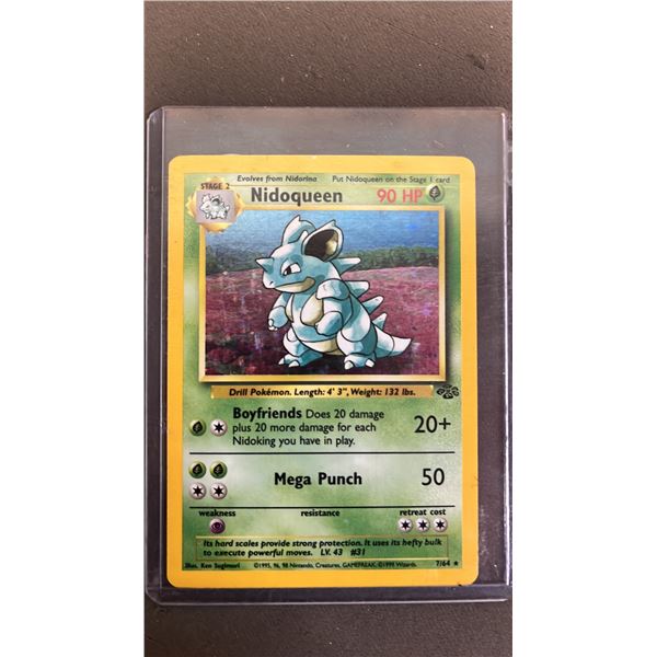 1999 NIDOQUEEN JUNGLE 7/64 POKEMON CARD