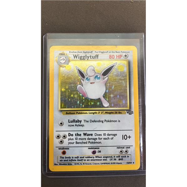 1999 WIGGLYTUFF 16/64 HOLO UNLIMITED POKEMON CARD