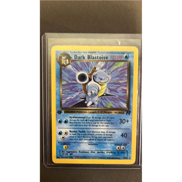 1ST EDITION 20/82 DARK BLASTOISE TEAM ROCKET POKEMON CARD
