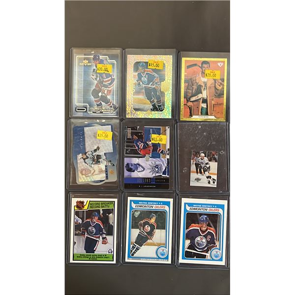 (9) ASSORTED WAYNE GRETZKY CARDS