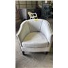Image 1 : STUDDED FABRIC LOUNGE CHAIR
