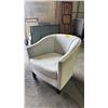 Image 2 : STUDDED FABRIC LOUNGE CHAIR