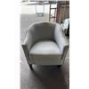 Image 1 : STUDDED FABRIC LOUNGE CHAIR