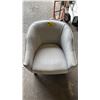 Image 3 : STUDDED FABRIC LOUNGE CHAIR
