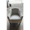 Image 1 : STUDDED FABRIC LOUNGE CHAIR