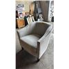 Image 2 : STUDDED FABRIC LOUNGE CHAIR