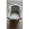 Image 3 : STUDDED FABRIC LOUNGE CHAIR