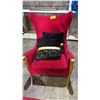 Image 1 : GOLD RAM MOTIF VELVET LOUNGE CHAIR