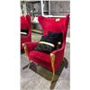 Image 2 : GOLD RAM MOTIF VELVET LOUNGE CHAIR