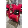 Image 2 : GOLD RAM MOTIF VELVET LOUNGE CHAIR
