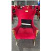 Image 1 : GOLD RAM MOTIF VELVET LOUNGE CHAIR
