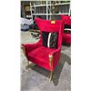 Image 1 : GOLD RAM MOTIF VELVET LOUNGE CHAIR